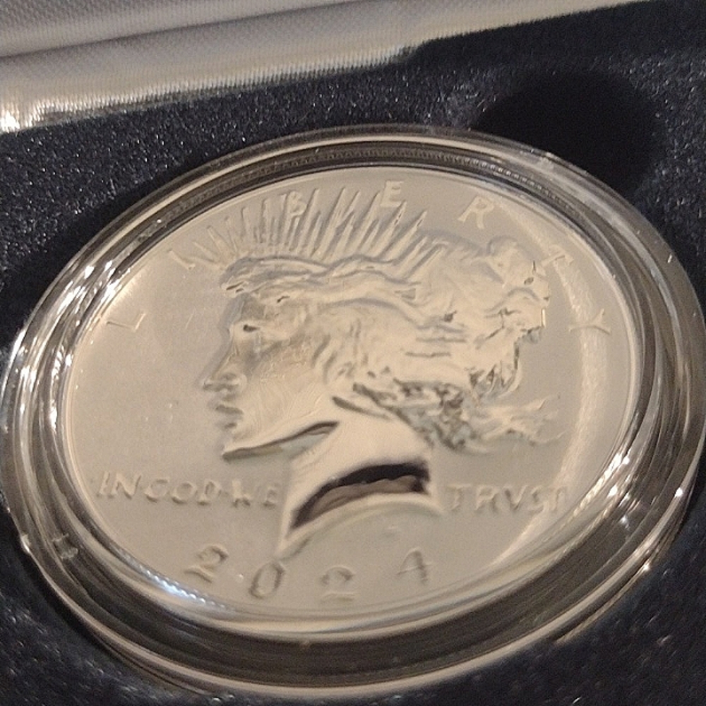 2024 Morgan And Peace Dollar Reverse Proof Two Coin Set, COA - Picture 5 of 10